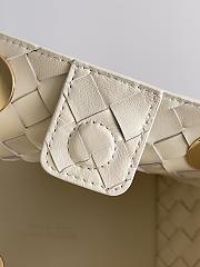 Fortok Bottega Veneta Small Parachute Bag White 817175 21x17x16.5cm - 5