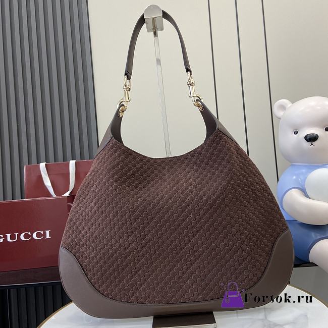 Fortok Gucci B Medium Shoulder Bag Dark Brown 815924 49x46x4cm - 1
