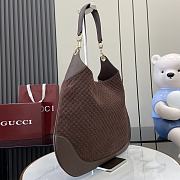 Fortok Gucci B Medium Shoulder Bag Dark Brown 815924 49x46x4cm - 4