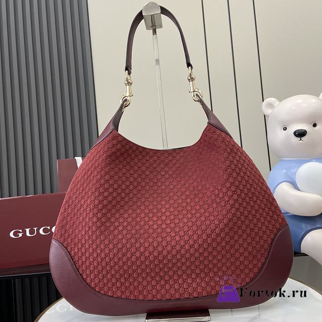 Fortok Gucci B Medium Shoulder Bag Red 815924 49x46x4cm - 1