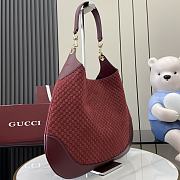 Fortok Gucci B Medium Shoulder Bag Red 815924 49x46x4cm - 6