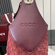 Fortok Gucci B Medium Shoulder Bag Red 815924 49x46x4cm - 2