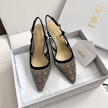 Fortok Dior Sparkling Galaxy Slingback Black 