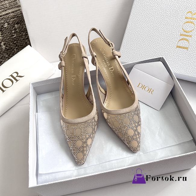 Fortok Dior Sparkling Galaxy Slingback Beige - 1