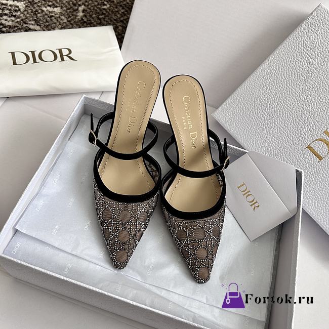 Fortok Dior Sparkling Galaxy Black High Heels - 1