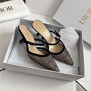 Fortok Dior Sparkling Galaxy Black High Heels - 5
