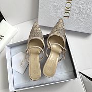 Fortok Dior Sparkling Galaxy Beige High Heels - 5