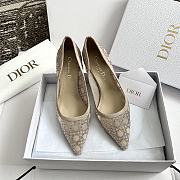 Fortok Dior Sparkling Galaxy Beige Heel Shoes - 1