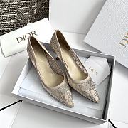 Fortok Dior Sparkling Galaxy Beige Heel Shoes - 6