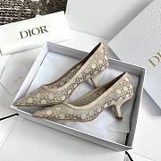 Fortok Dior Sparkling Galaxy Beige Heel Shoes - 5