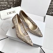 Fortok Dior Sparkling Galaxy Beige Heel Shoes - 3