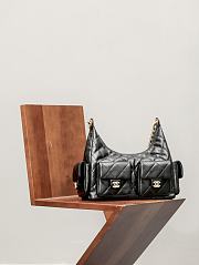 Fortok Chanel Jennie Hobo Bag Black 27x35x18cm - 4