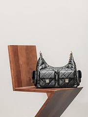 Fortok Chanel Jennie Hobo Bag Black 27x35x18cm - 3