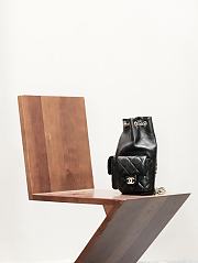 Fortok Chanel 25C Black Sheepskin Backpack 31x23x10cm - 4