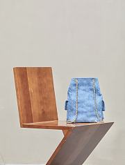 Fortok Chanel 25C Backpack Blue Denim 31x23x10cm - 5