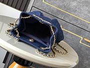 Fortok Chanel 25C Backpack Dark Blue Denim 31x23x10cm - 4