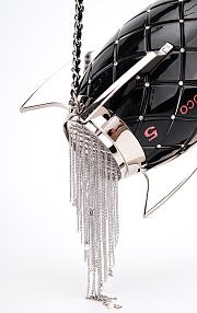 Fortok Chanel Plexiglass Crystal Rocket Ship Minaudière Clutch Black 25×10cm - 3