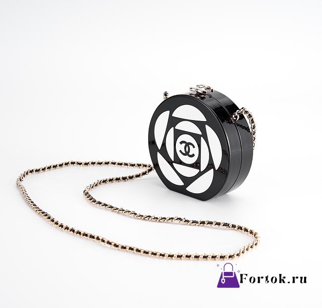 Fortok Chanel 23k Acrylic Camellia Box Evening Bag 10×10×3cm - 1