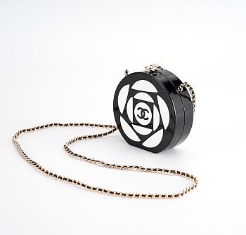 Fortok Chanel 23k Acrylic Camellia Box Evening Bag 10×10×3cm