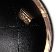 Fortok Chanel Resin Plexi CC Round Camellia Minaudiere Clutch Black White 12×12×12cm - 2
