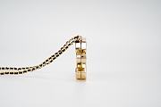 Fortok Chanel Double C Logo Small Bag Gold 10×8×2cm - 3