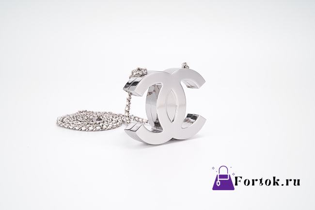Fortok Chanel Double C Logo Small Bag Silver 10×8×2cm - 1