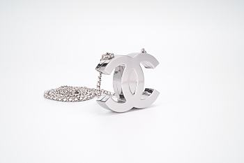 Fortok Chanel Double C Logo Small Bag Silver 10×8×2cm