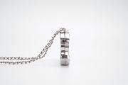 Fortok Chanel Double C Logo Small Bag Silver 10×8×2cm - 4