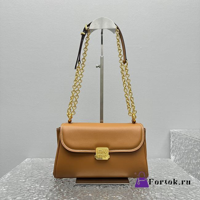Fortok Miu Miu 24SS Baguette Bag Brown 5645 25x8x15cm - 1