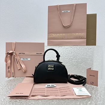 Fortok Miu Miu 23SS Dumpling Bag Black 5560 18x11.5x8cm