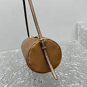 Fortok Miu Miu Small Round Pen Holder Bag Brown 5717 22x9.5x8.5cm - 5