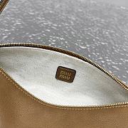 Fortok Miu Miu Small Round Pen Holder Bag Brown 5717 22x9.5x8.5cm - 2