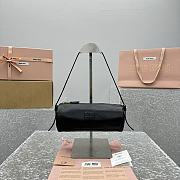 Fortok Miu Miu Small Round Pen Holder Bag Black 5717 22x9.5x8.5cm - 1