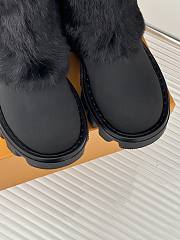 Fortok Louis Vuitton Donkey Thick-Soled Snow Boot Black - 5