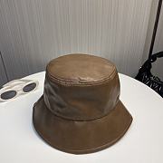 Fortok Miu Miu Bucket Hat Dark Brown Leather - 3