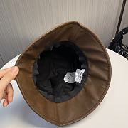 Fortok Miu Miu Bucket Hat Dark Brown Leather - 5