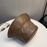 Fortok Miu Miu Bucket Hat Dark Brown Leather - 6
