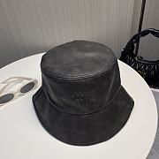 Fortok Miu Miu Bucket Hat Black Leather - 5