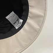 Fortok Miu Miu Bucket Hat White Leather - 2