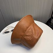 Fortok Miu Miu Bucket Hat Brown Leather - 3