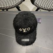 Fortok Louis Vuitton 2024 Plush Fox Baseball Cap Black - 1