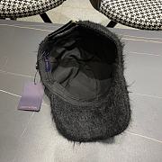 Fortok Louis Vuitton 2024 Plush Fox Baseball Cap Black - 3