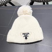 Fortok Prada 24 Knitted Wool Beanie White - 1