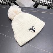Fortok Prada 24 Knitted Wool Beanie White - 5