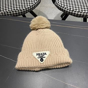 Fortok Prada 24 Knitted Wool Beanie Light Brown