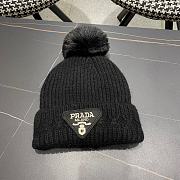 Fortok Prada 24 Knitted Wool Beanie Black - 1