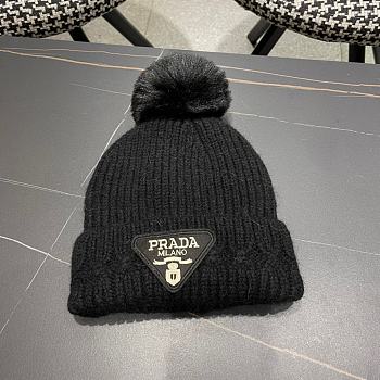 Fortok Prada 24 Knitted Wool Beanie Black