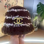 Fortok Chanel 2024 Fluffy Hat Dark Brown - 1
