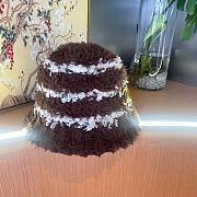 Fortok Chanel 2024 Fluffy Hat Dark Brown - 4