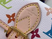 Fortok Louis Vuitton Nano Diane Baguette Handbag Multicolor White M14194 19x10.5x6cm - 6